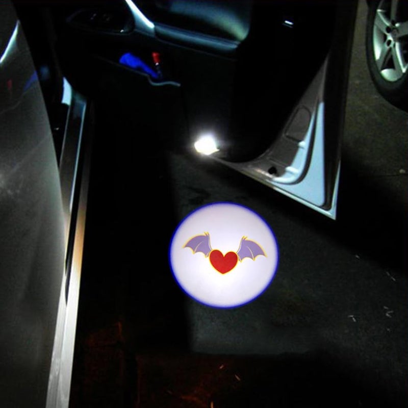 akarin 2Pcs Door Lights Logo for Mi ni r55 r56 r57 r58 r59 r60 r51 f54 f56 f55 f57 f60 f65 u25 Puddle Lights Car Door Logo Lights Projector Courtesy LED Ghost Shadow Lamps Accessories (Demon) - Image 1